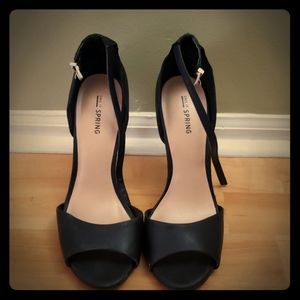 Black Ankle Strap Sandals
